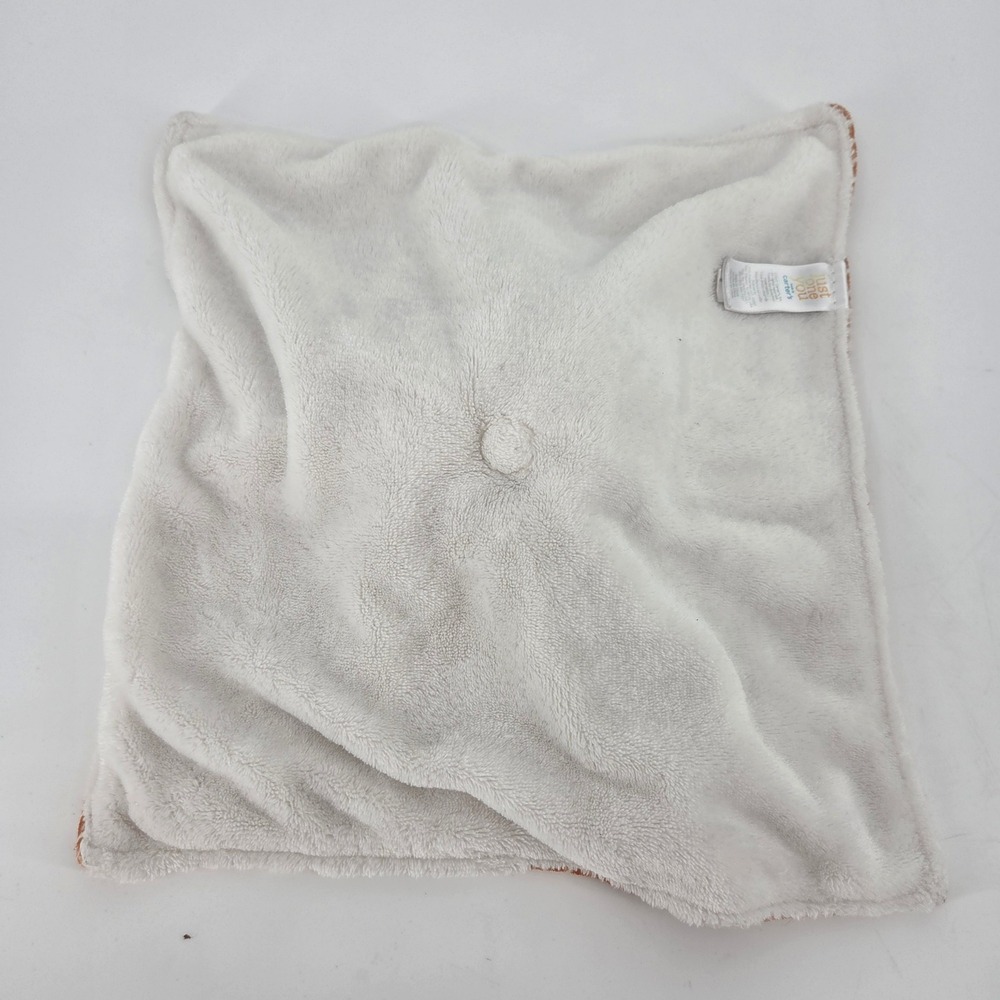 Just One You Carters Moose Baby Security Blanket Brown White Striped Lovey Plush - Picture 3 of 4